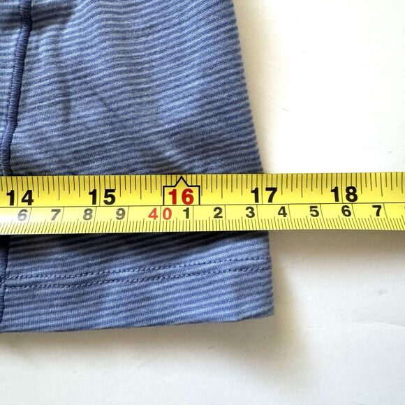 SmartWool Women’s Merino 150 Wool Base Layer Shirt Long Slv Striped Blue - Picture 7 of 9